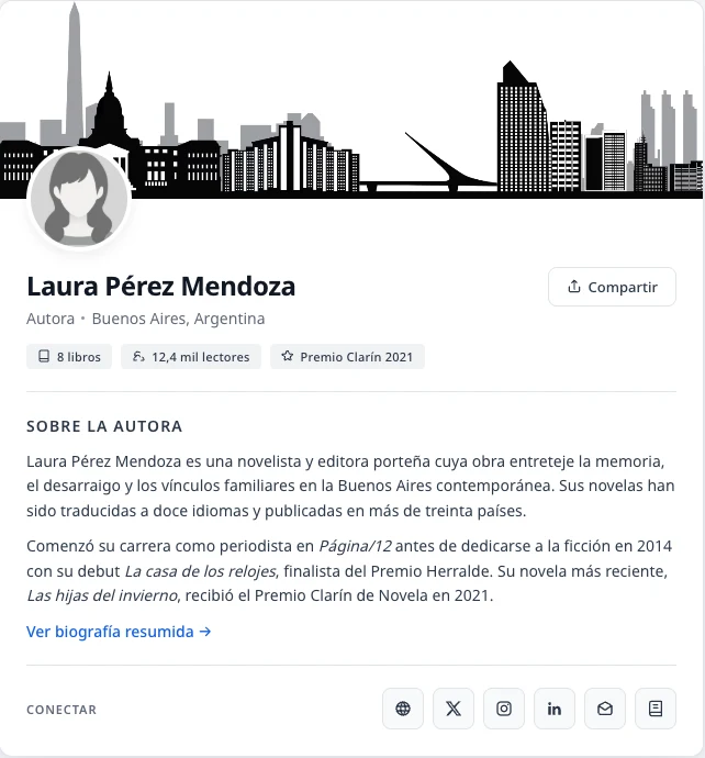 Tu página de autor, tal como la querés