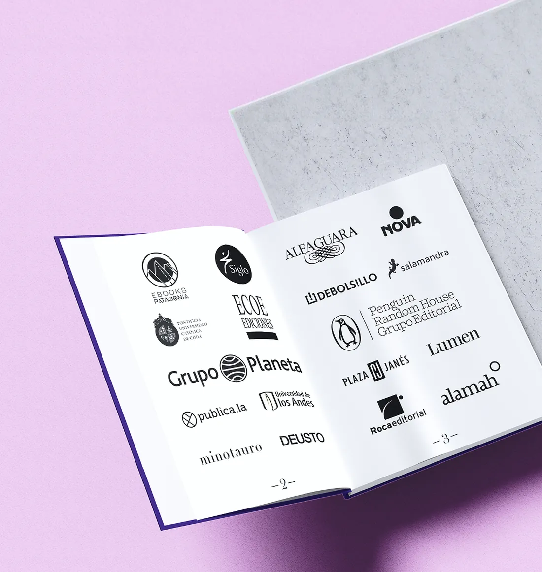 Logotipi delle case editrici disponibili nel catalogo di publica.la